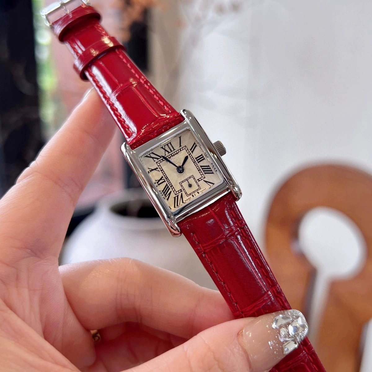 (Cross-border trading), square square watch, small leather belt