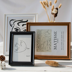 實木相框6寸7寸8 10復古像框創意掛牆兒童相片架畫框美式相框擺台