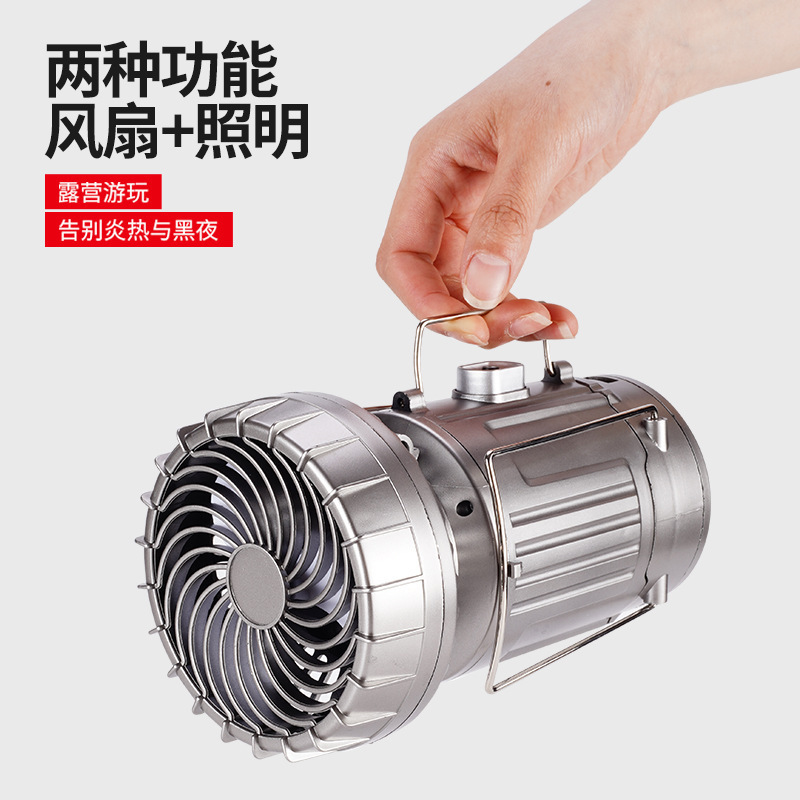 Solar LED caballo lámpara recargable al aire libre camping exterior lámpara de tienda plegable nuevo ventilador eléctrico camping luz