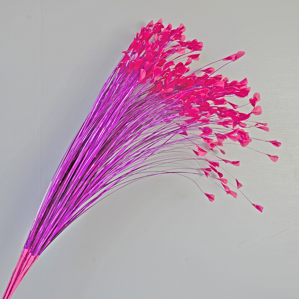 Colorido Reed flor blanco Pavo Real hierba artificial boda props T etapa plomo camino decorativo flor boda props diseño