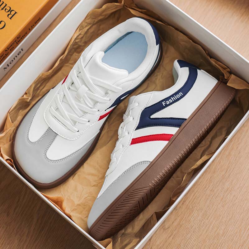 Men's Low-Top Wide-Fit Sneakers from Putian, White Sneakers, German Training Shoes, Men's Large and Extra-Large Sizes, Retro Sports Shoes, Men's Shoes Men's Low-Top Wide-Fit Sneakers from Putian, White Sneakers, German Training Shoes, Men's Large and Extra-Large Sizes, Retro Sports Shoes, Men's Shoes