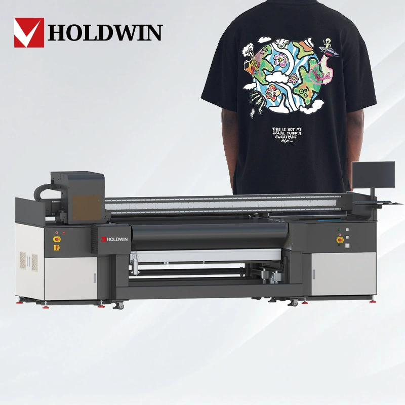 HOLDWIN-R1808 хлопчатобумажная ткань готовая одежда цифровая печатная машина с прямым впрыском цифровая печатная машина