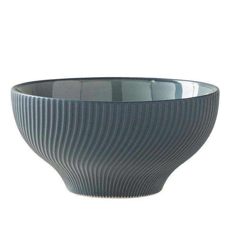 Tazón de cerámica de estilo nórdico, tazón de arroz para el hogar, vajilla con relieve 3D, tazón para comer, tazón para verduras, tazón para fideos, porcelana blanca
