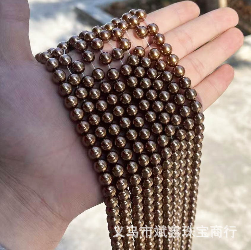 斌鑫ジュエリー7a高品質施家瑠璃真珠散珠直孔貝殻真珠diyアクセサリー部品バッチ