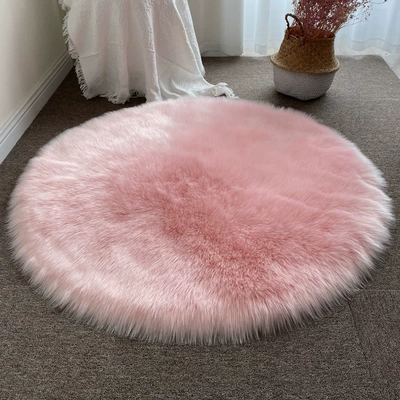 Car Carpet High-End Irregular Wedding Rectangular - light-pink-5050cm-square