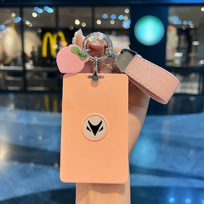 Car key bag, Suitable for Arcfox Beta S3 - cute-pink-love-peach-rope