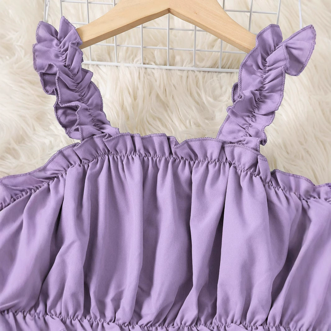 Summer fresh cute set sleevless, skirt, lifting effect, for teenagers, with embroidery