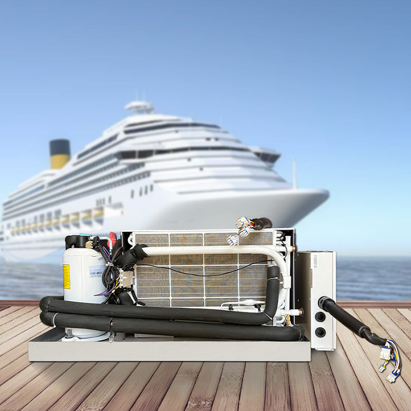 Small Marine Air Conditioner Cross-Border Specially Designed for Yachts, Cargo Ship, Fishing Boat, Universal 16000Btu Water-Cooled Integrated Marine Air Conditioner