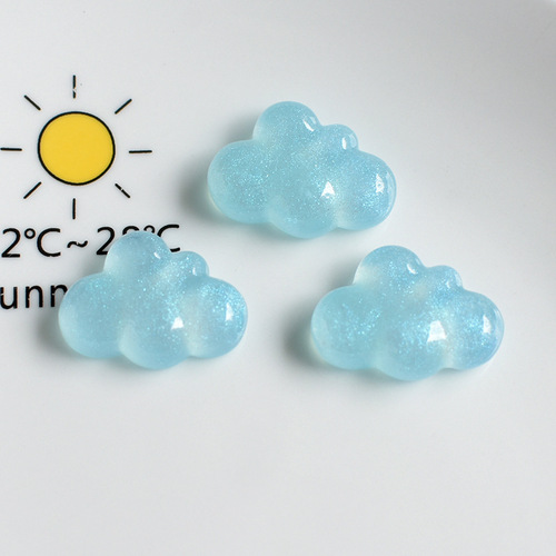 Cute cloud and star resin jewelry accessories hair clip cream glue phone case DIY material PJ1038