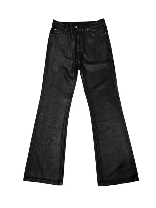 2025 Hand-Waxed, Washed, Vintage-Style, Slightly Flared Straight-Leg Textured Coated Jeans Bootcut Style 2025 Hand-Waxed, Washed, Vintage-Style, Slightly Flared Straight-Leg Textured Coated Jeans Bootcut Style