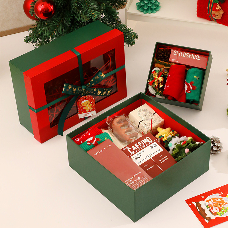 圣诞开窗礼盒平安果礼物包装空盒子礼品袋圣诞节实用小礼品伴手礼