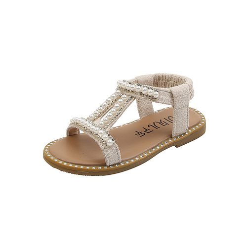 Children's sandals 2025, junior shoes, children's summer soft sole princess Bohemian beach sandals, fashionable sandals