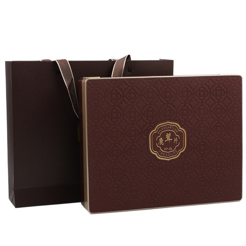 New leather-coated deer antler slices packaging box 25g 50g plastic sika deer antler slices gift box gift box empty box wholesale