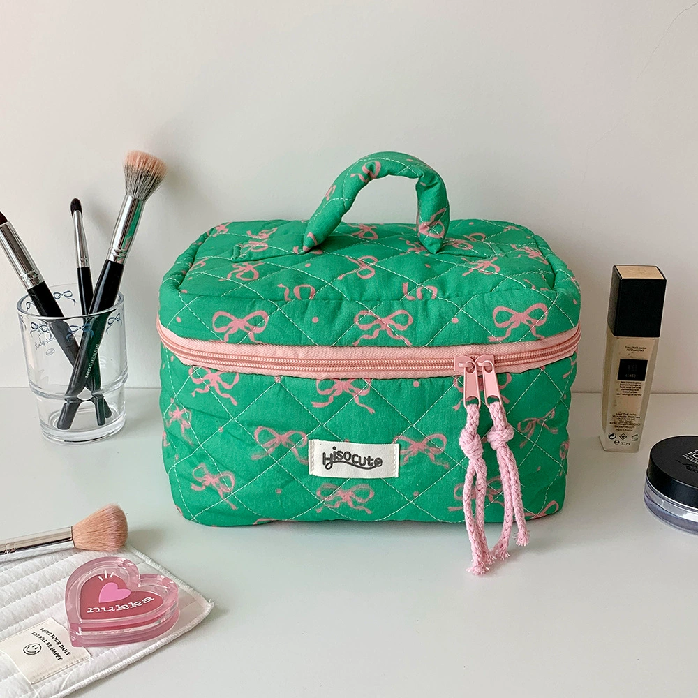 Сумка-органайзер Hisocute Cloth с бантом, ручная косметичка