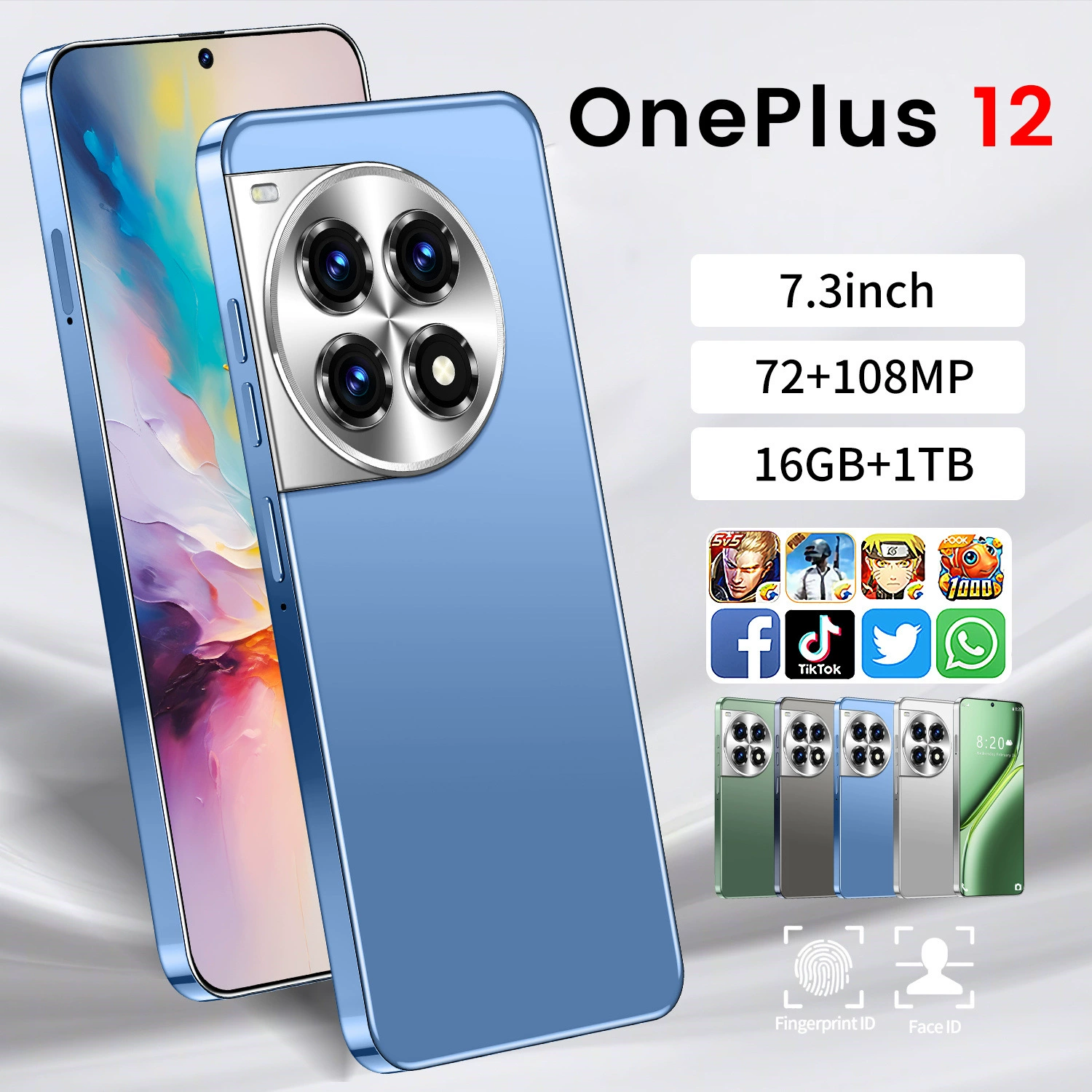 Популярный смартфон OnePlus 12, 16+1T, Android, 7.3-дюймовый экран, хит продаж