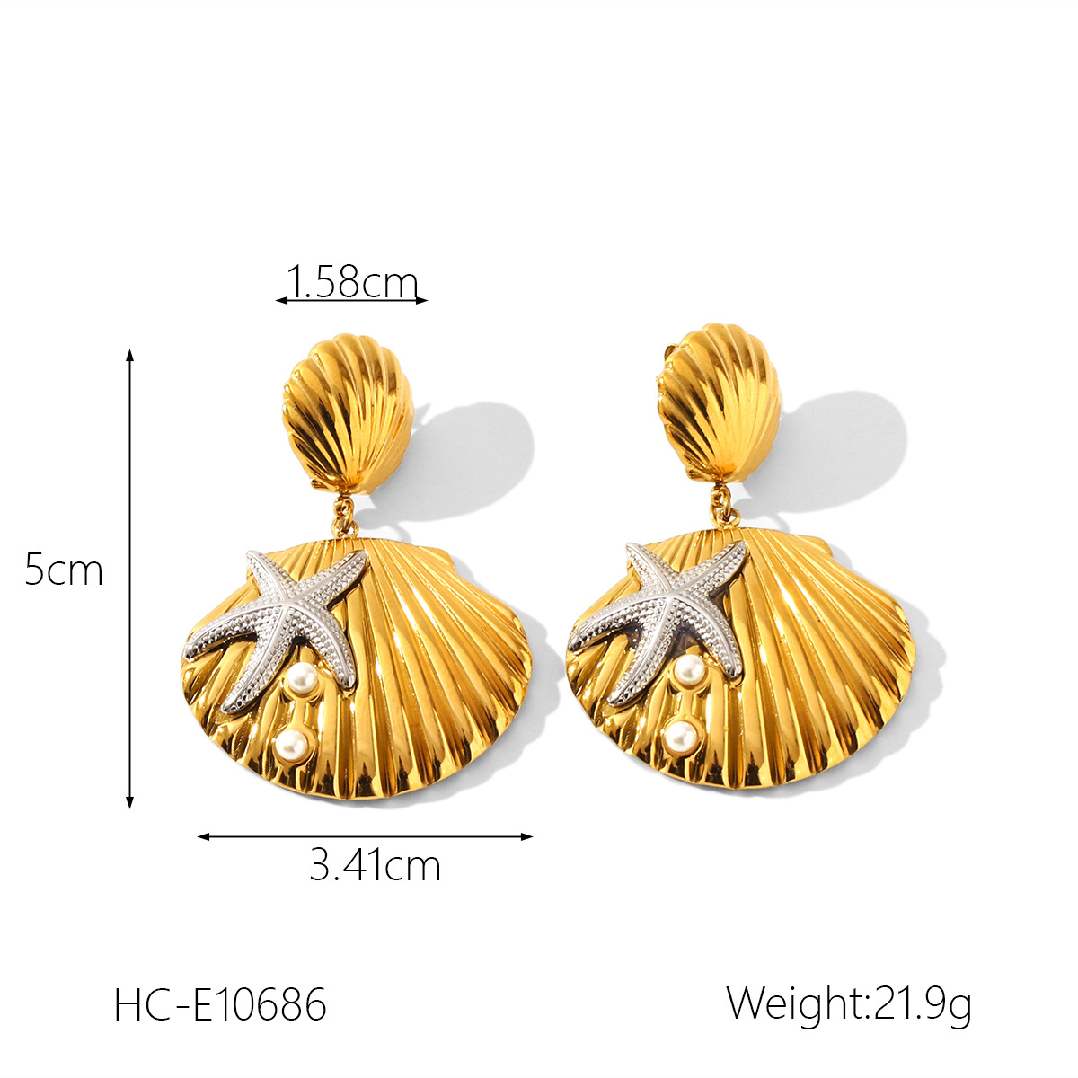 Oro y plata de Europa y América, pendientes de acero inoxidable de color geométrico, nicho femenino, pendientes de acero de titanio de alta calidad, joyas transfronterizas no se desvanecen