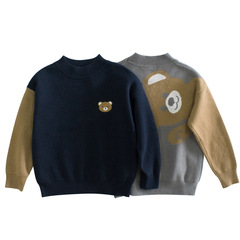 27kids brand children's clothing spring new children's sweater male baby sweater bear clothes one piece drop shipping