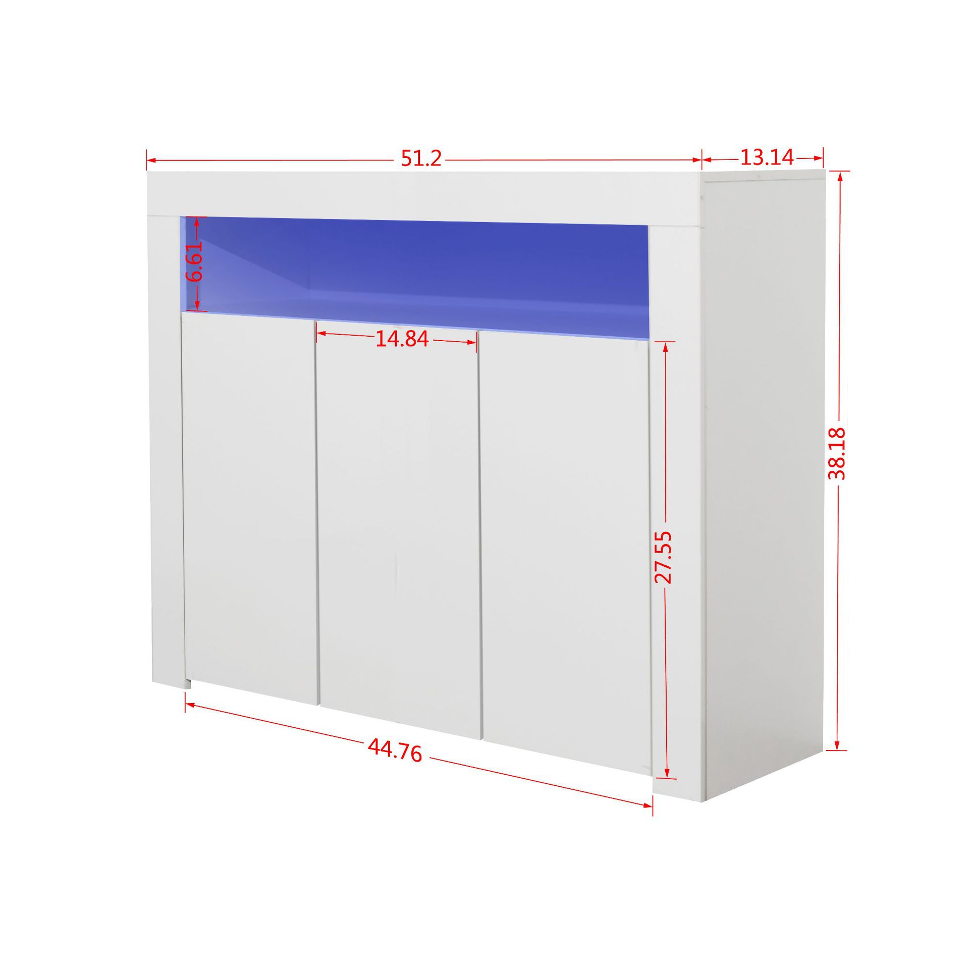 Moderno estilo minimalista Aparador de madera gabinete de cocina gabinete de almacenamiento armario de té con luces LED