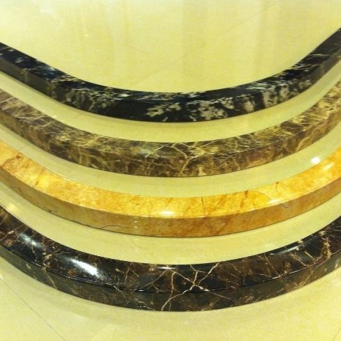 弧形淋浴房挡水条大理石纹隔水石基防水条浴室隔断扇形阻水条包邮