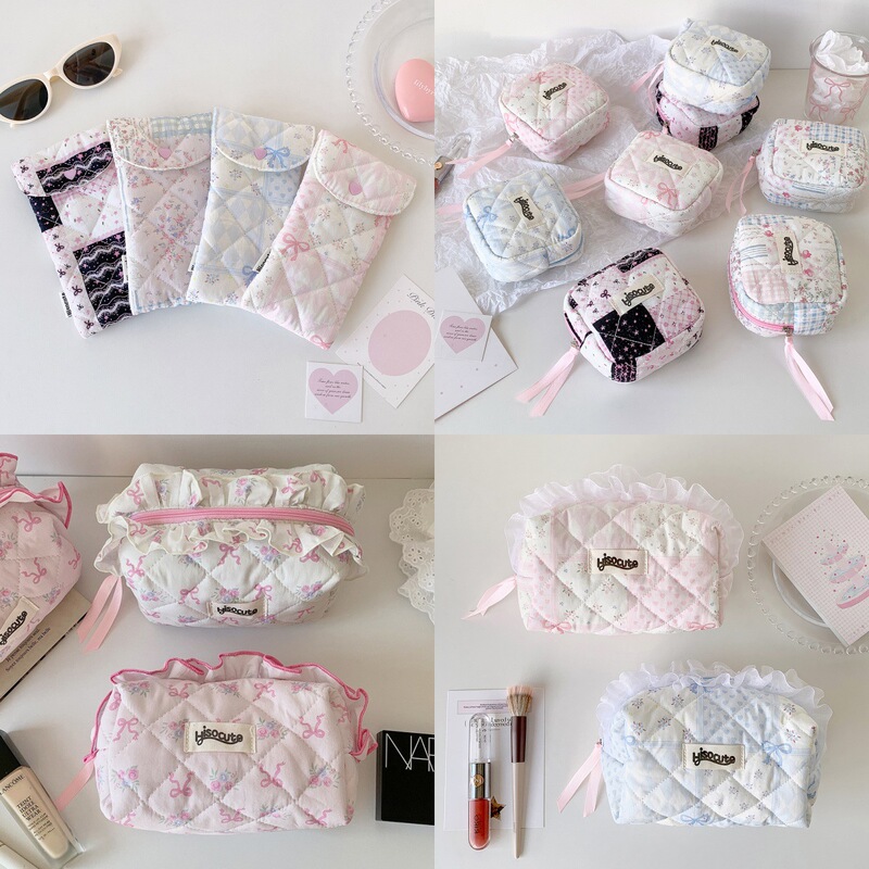 Hisocute Source Manufacturer Quilted Storage Bag, Girly Floral Pencil Case, Makeup Bag, Small Square Bag, Essential for Back-To-School Hisocute Source Manufacturer Quilted Storage Bag, Girly Floral Pencil Case, Makeup Bag, Small Square Bag, Essential for Back-To-School