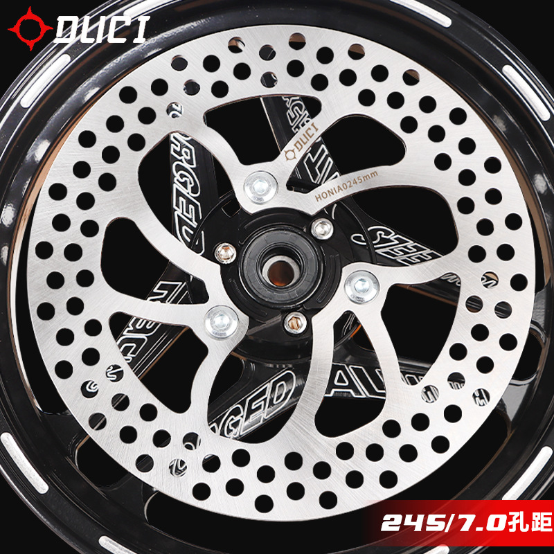 Genuine Stinger Forged Steel Fixed Disc Brake for Niu 9 Modified Electric Motorcycle, High-Temperature Resistant, Laser-Cut 220mm