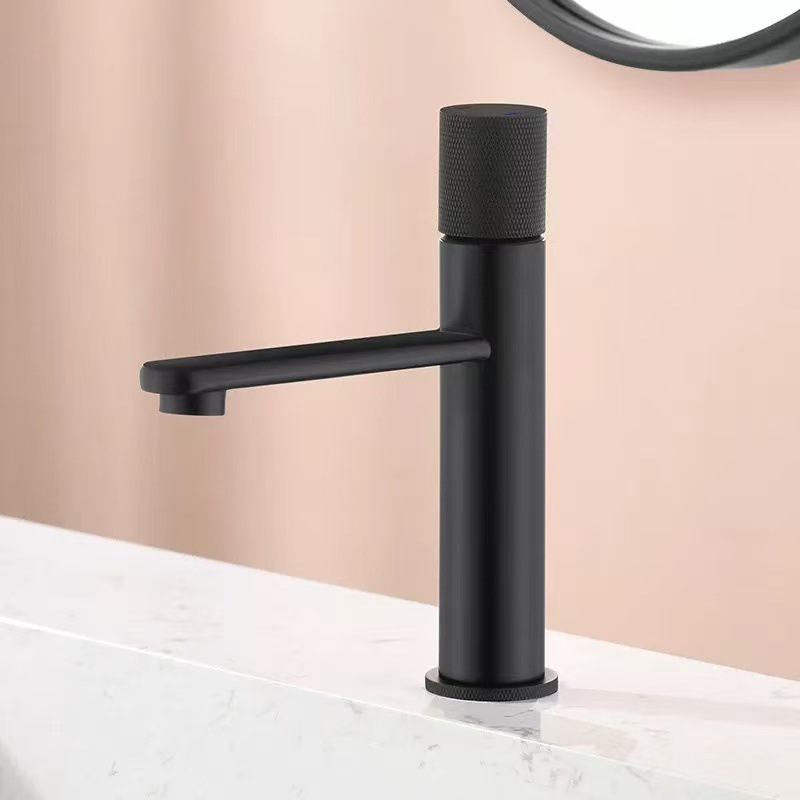 Grifo Mezclador para Lavabo de Cobre con Agua Fría y Caliente para Baño