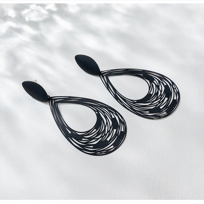 7g Weight Earrings Event & Party Supplies Retro Round Water Droplets Stoving Varnish Metal Drop Earrings