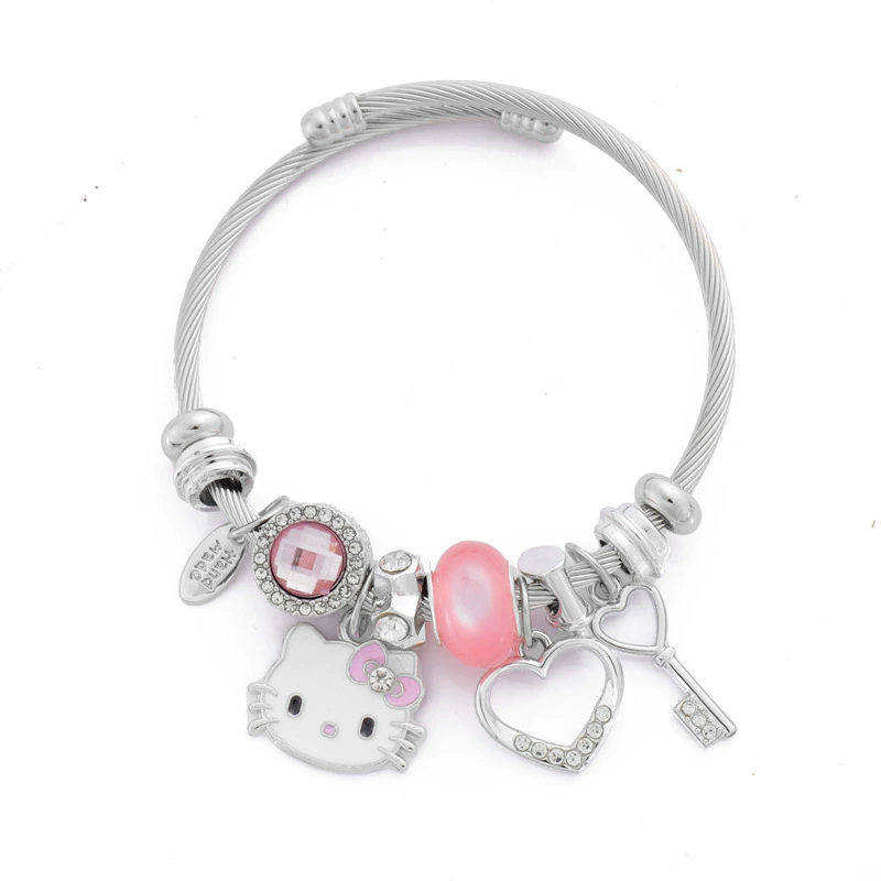 Hello Kitty, хелло китти, мультяшный браслет