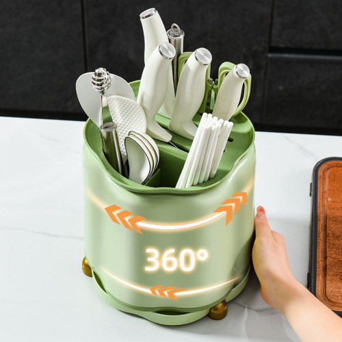 New household multifunctional knife holder creative kitchen knife, fork and spoon storage rack 360 degree rotatable knife holder