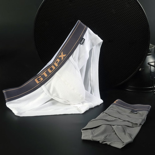 GTOPX MAN new men's single-layer U-convex enlarged pouch sweat-absorbent breathable briefs underwear