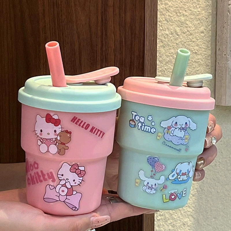  Portable Bear Travel Cup, 401–500 ml, high-temperature resistant, student-friendly