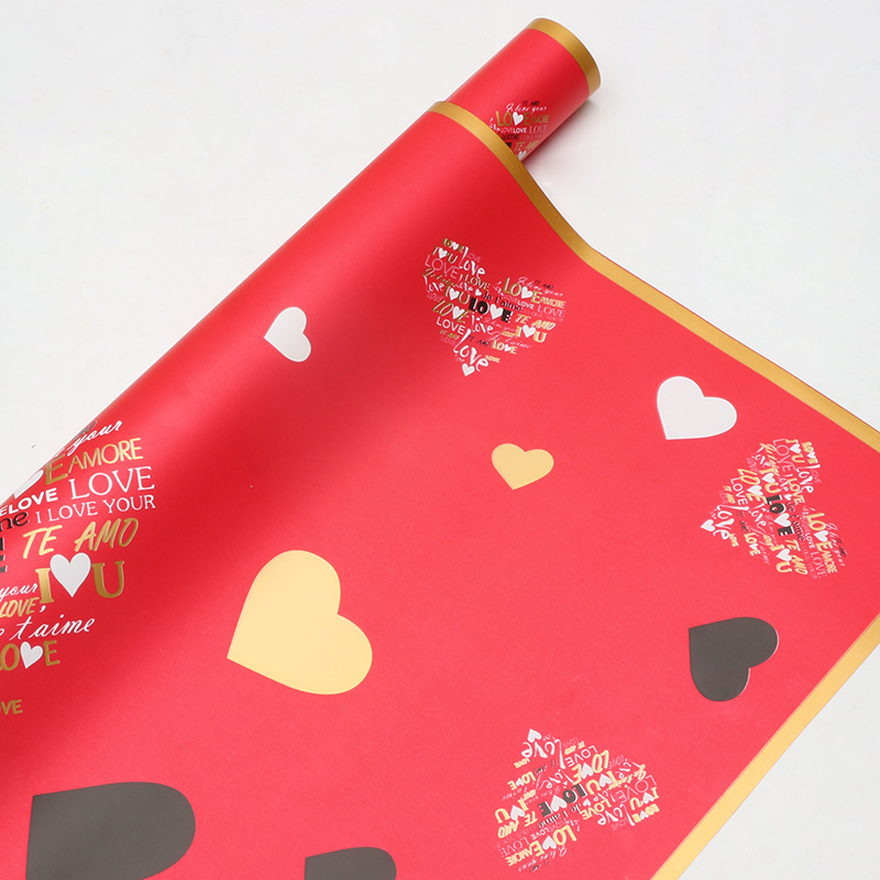 Huaxi amor lleno de flores papel de embalaje amor marco diy regalo ramo de flores materiales de florista