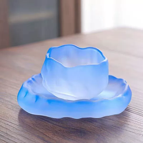 Frosted blue coaster
