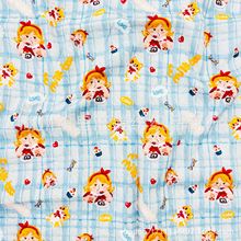 全棉双面斜纹春秋数码印花布卡通动物女装童装连衣服装手工家居服