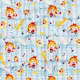 全棉双面斜纹春秋数码印花卡通动物女装童装连衣裙服装手工家居服