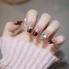 Nail stickers for manicure, fake nails, removable nail sequins for nails, french style, ready-made product