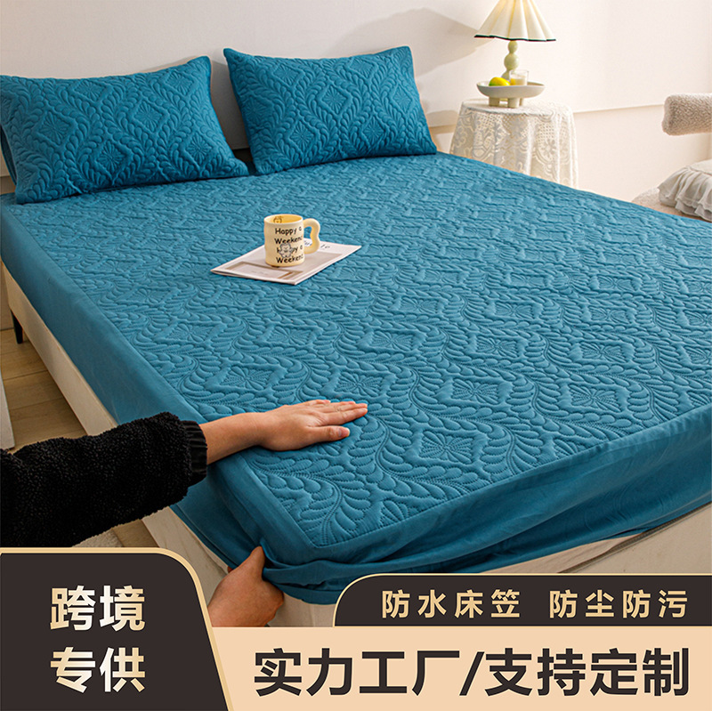 Cross-border Four Seasons Cotton Waterproof Bed Cover Urine Simmons Mattress Bedspread Protective Cover Foreign Trade Bed Sheet Three-piece Set Cross-border Four Seasons Cotton Waterproof Bed Cover Urine Simmons Mattress Bedspread Protective Cover Foreign Trade Bed Sheet Three-piece Set