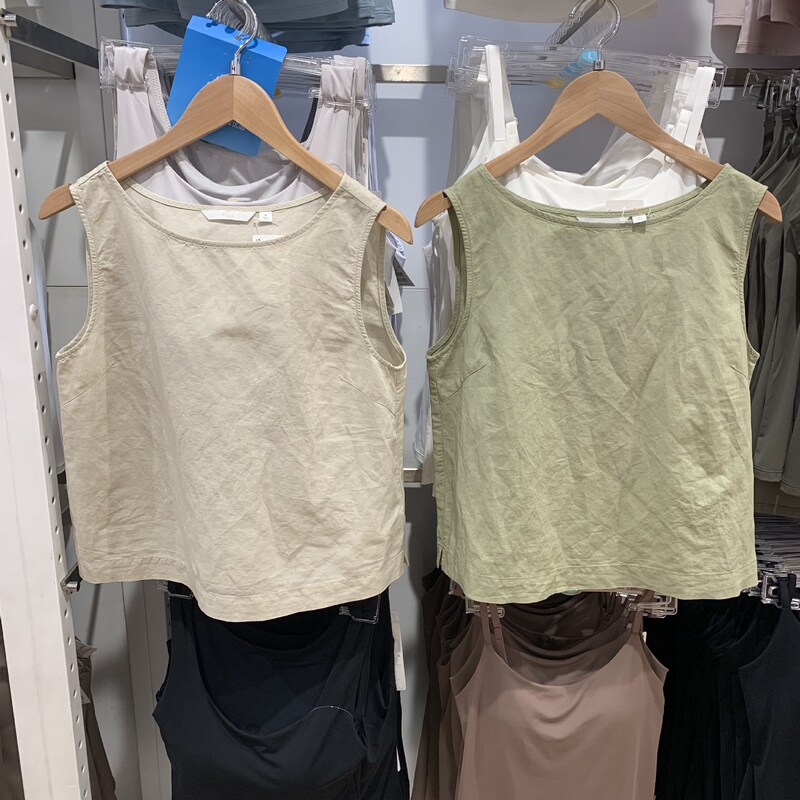 Japanese women's linen blended shirt round neck casual sleeveless vest vest shirt 2025 spring and summer new 479966