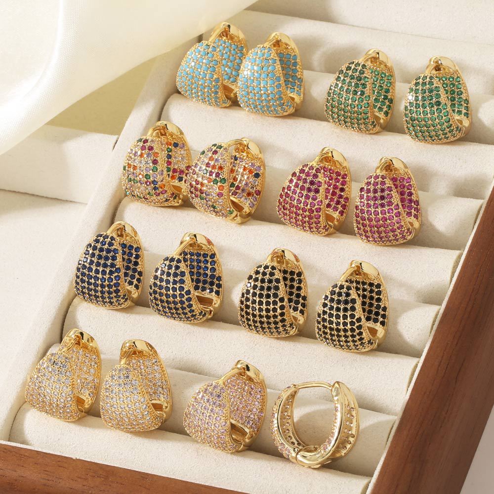 12g Weight Copper Ear Needle Material Zircon Inlay Material Earrings Classification 1 Pair Quantity Casual, Date, Shopping Occasion Copper Material Geometric Pattern All Seasons Season Women's Gender Irregular, Plating Design Vintage Style, Classic Style Style 1 Pair Vintage Style Classic Style Geometric Irregular Plating Copper Zircon Earrings 1