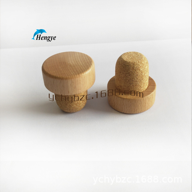 榉木盖瓶塞实木盖软木塞T型塞 玻璃瓶酒塞 红酒瓶葡萄酒瓶塞高分