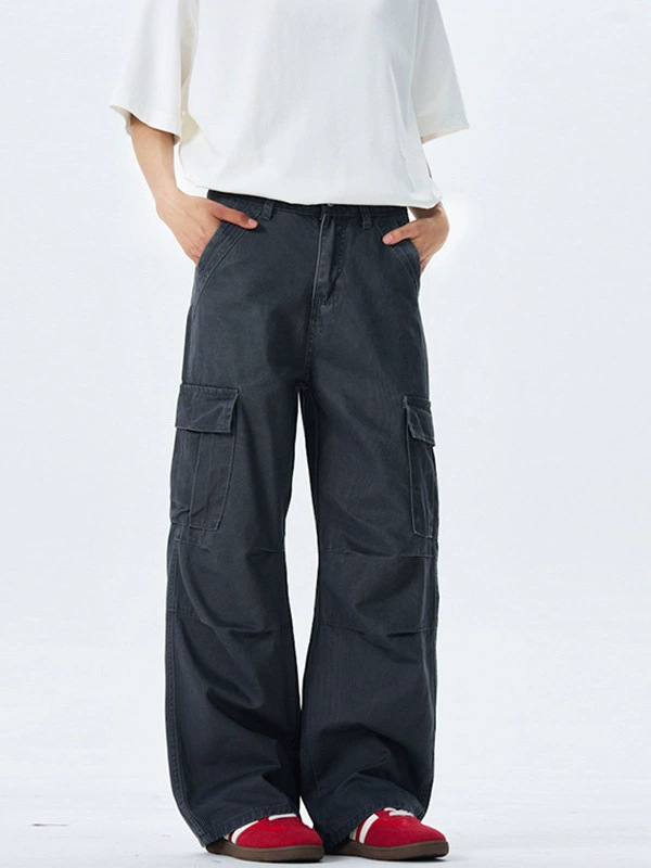 LKTMメンズアメリカ式高街ヴィンテージ水洗いして古い工装ズボンを作ります。