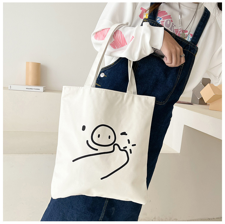 Women's Large Canvas Cartoon Classic Style Zipper Canvas Bag display picture 39