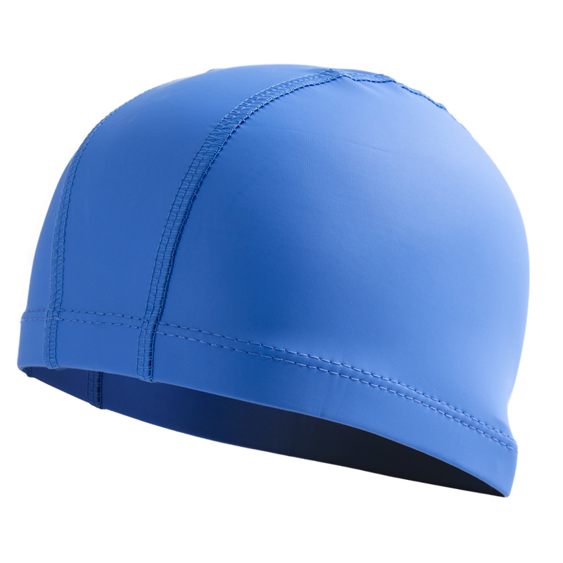 Pu gorra de natación para hombres adultos y mujeres cómodos no apretando alto elástico gorra de natación impermeable Pelo Largo gorra de natación transpirable