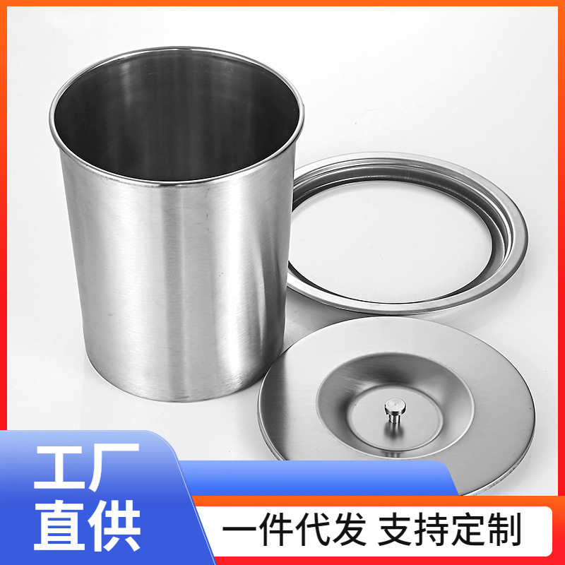 ✅ 304 Stainless Steel Kitchen Countertop Embedded Flip-Top Trash Can Cabinet Brushed Indoor Storage Hidden Organizer