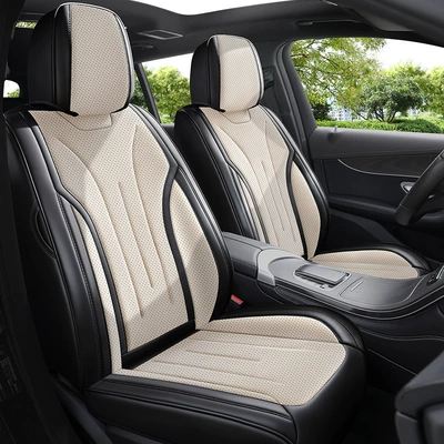 Five-Seater Car Seat Cushions Wholesale, Universal seat cover - black-beige-5-seats-standard-version