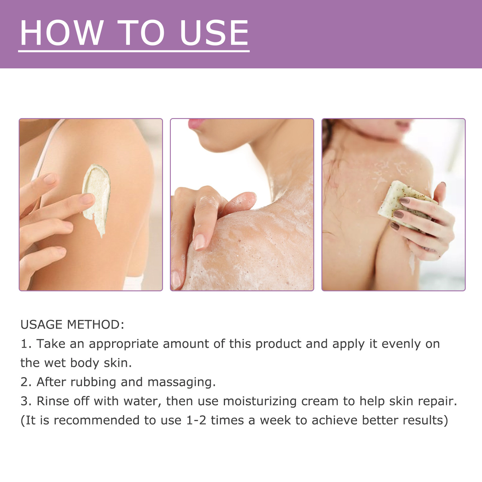 EELHOE Rough Body Scrub Feuchtigkeitsspendend, Peeling, glättende Hautreparatur, Reinigung trockener Haut_voghion.com