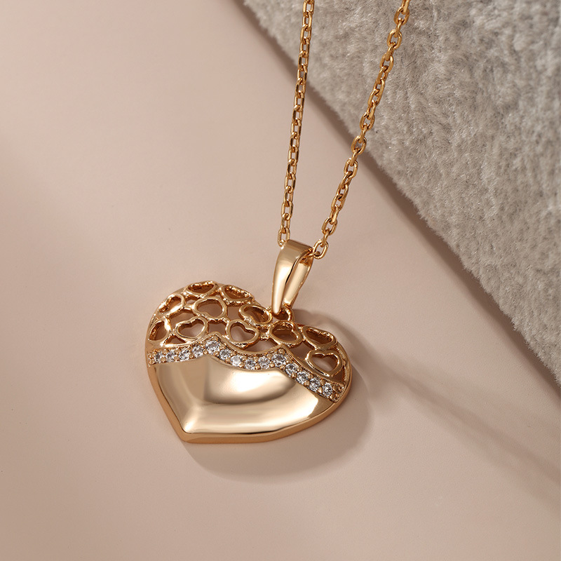 Joyería Xupe estilo coreano nicho diseño alto sentido collar joyería mujer neto rojo Luz de lujo temperamento amor colgante venta al por mayor