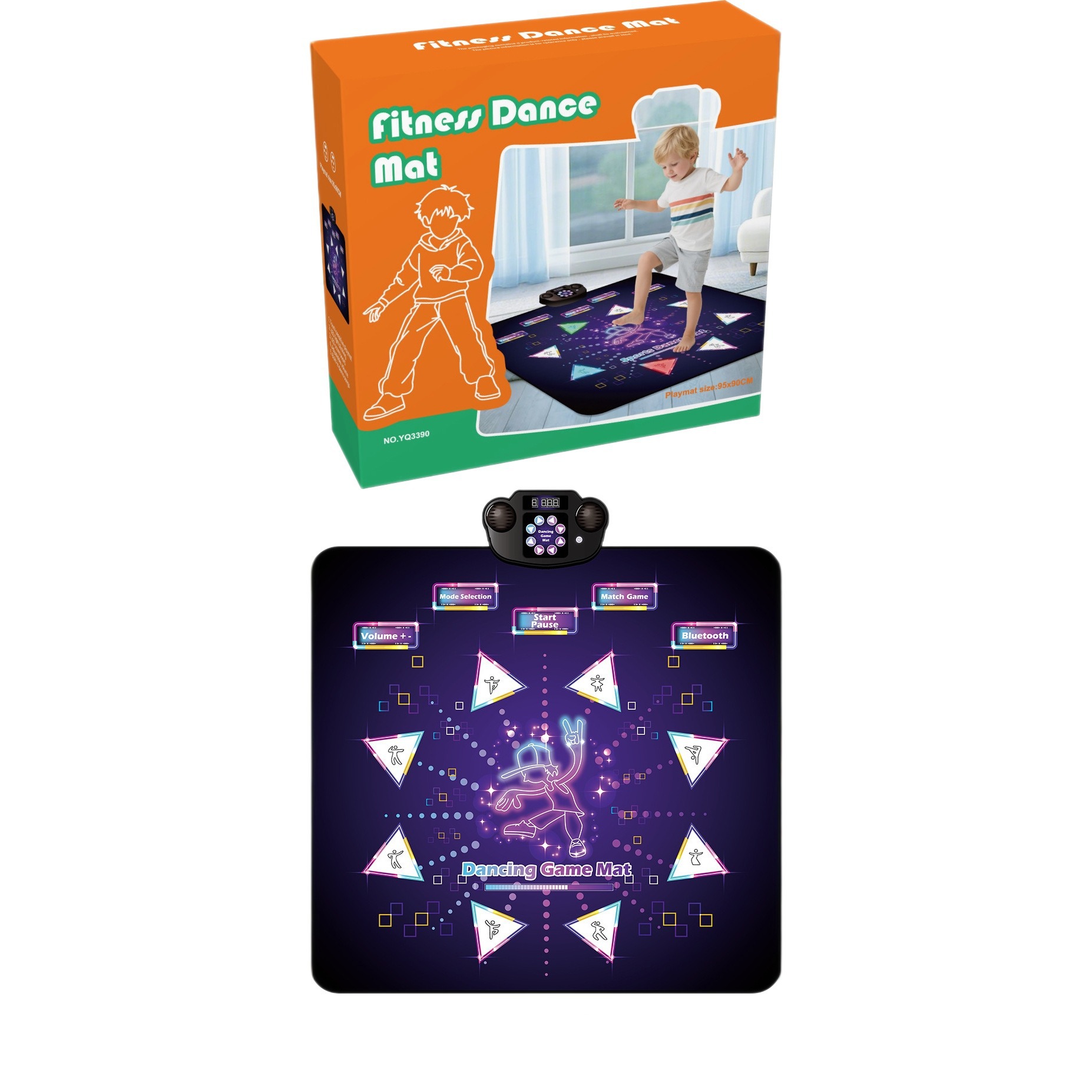 Cross-Border New Product Symphony Light Dancing Mat Xiaoxiaole Sports Game Console Toy Dance Mat Upgraded Bluetooth Charging Model