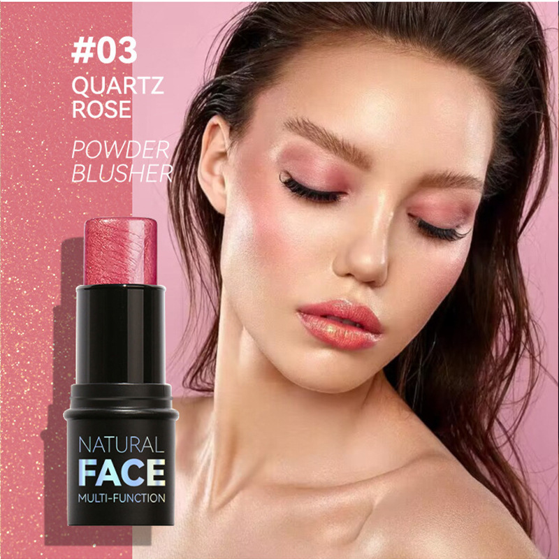 Barra de iluminación tridimensional de alto brillo de estilo explosivo transfronterizo, barra de maquillaje de belleza facial, barra de rubor de base, maquillaje de comercio exterior al por mayor