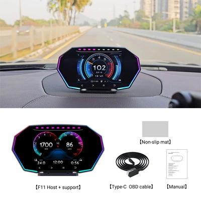 Vehicle HUD, OBD Multifunctional Water Temperature Fuel